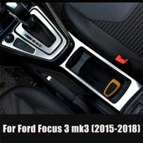 Automobilių priedai Pavarų dėžė Vandens puodelio laikiklio skydelio apdaila Vidaus apdaila Rėmo lipdukas Ford Focus 3 mk3 2015-2018 m. Steel Card gateway