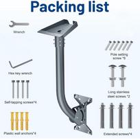 Adjustable Metal Roof Wall Mount Stand for Starlink Gen 3 Antenna 180 Degree Adjustment for Outdoor Use Durable Easy Install