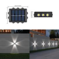 Lishi 10-LED Solar Outdoor Ambient Wall Light