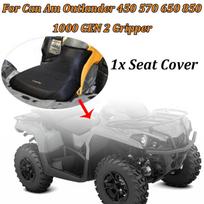 For Can Am Outlander 450 570 650 850 1000 Gen 2 Gripper Seat Cover Black All Weather Seat Cover Motorcycle Accessories