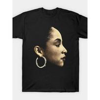 Camiseta Sade Adu Profile Portrait Hoop Earring S