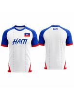 Summer Haiti 2026 Soccer Jersey, Personalized Haiti Football T-Shirt, Quick-Dry Loose Fit Short Sleeve, Men's Round Neck Top S