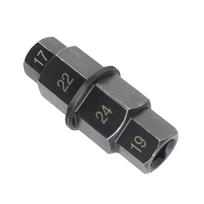 4-in-1 Motorcycle Hex Axle Tool, 17mm 19mm 22mm 24mm Spindle Socket Wrench, 3/8  Drive Front Rear Wheel Removal Tool juoda