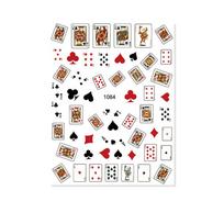 Interesting Fashion Decals Playing Cards Design Poker Nail Art Sticker DIY Nail Decoration Manicure 5