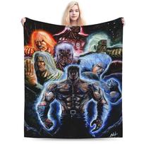 hokuto no ken Survivor Cute Blanket Quality Soft Warm Bedding Throws Autumn Child Bedroom Aesthetic Bedspread Size: 75*100cm, Weight: 230 GSM