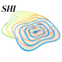 Chopping Board 4Pcs chopping blocks Frosted Non-slip Plastic Fruit Plate Transparent Cutting Boards Breadboard for Kitchen Block S