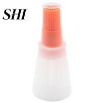 Barbecue Oil Brush Food Grade Convenient Anti-leak Silicone Portable Grill Bottle with Outdoor Equipment Daily Use Handheld oranžinė