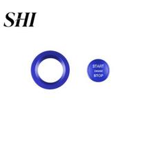 Car Decal Start Stop Engine Push Button Sticker Accessories Self Aluminum Alloy Adhesive Easy to Install Decorative mėlyna