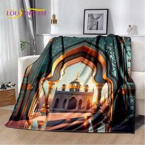 Musulmonų Islamo Maldos Klūpėjimo Polipropileno Kilimėliai Mandala Minkštas Flanelinis Antklodė Lovoms Miegamojo Sofai Piknikui, Metamas Antklodė Laukiems Dovana 75X95CM
