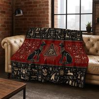 3D senovės Egipto piramidžių flanelės pledas Minkštas šiltas pledas miegamajam kambariui svetainei biurui kelionei stovyklavimui iškylai dovana 75X95CM