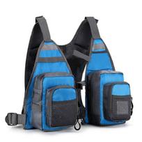 Multi-Pocket Fishing Vest Adults Fly Kayaking Lightweight Utility D98 Blue