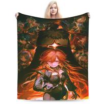 Mavuika Genshin Impact Cartoon Flannel Blanket Soft Warm Throw for Sofa Couch Bed Chair Home Decor 75X95CM