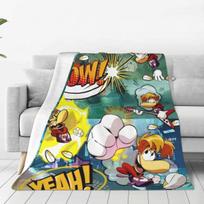 Rayman nuotykių žaidimo animacinis pūkinis pledas Juokingas meno pledas lovai, sofai Itin minkštas patalynės kilimėlio gabalas Daugiafunkcis 75X95CM
