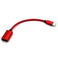 Type C Cable Mobile Phone OTG USB Cable OTG Connector Cable OTG Data Cable USB to Type C Adapter raudona