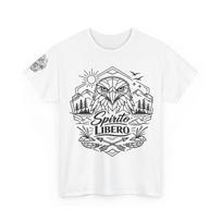 Free Spirit Eagle Crest tee | Mountain forest adventure, geometric owl emblem S