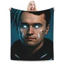Charlie Kirk Giant Foot Funny Italian Brainrot Meme Flannel Blankets Throw Blanket Winter Living Room Bedspread Sofa Bed Cover Size: 75*100cm, Weight: 230 GSM