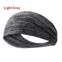 Women/Men Elastic Yoga Headband Ultra-thin Outdoor Gym Sweatband Running Sport Hair Band Turban šviesiai pilka spalva