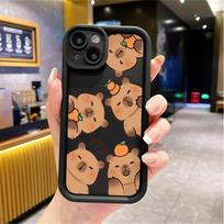 Cartoon Cute Capybara Case for iPhone 12 Mini 14 XS XR 13 Pro MAX 15 Plus 11 16 Plus 14 Pro 11 16e Soft TPU iPhone 13 mini