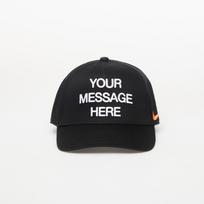 Nike Rise "Your Message Here" Structured A-Frame Cap Black/ White/ Safety Orange - Dydis S/M (IR0793-010 Kitos kepurės)