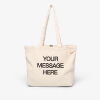 Nike Heritage "Your Message Here" Tote Bag 22L Oatmeal/ Safety Orange/ Safety Orange 22 - Dydis 22 l (IU4945-140 Krepšiai)