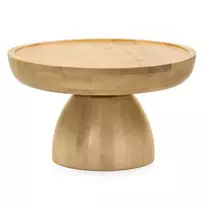 Kavos staliukas „Arvika“, 70 cm, apvalus, iš mangmedžio, suapvalintos formos