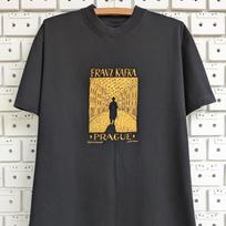 Vintage 1997 Franz Kafka Prague T shirt Novelist Writer Literature Merch Jiri Votruba Art Print Tee Size L S beige