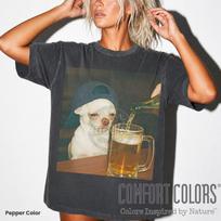 Comfort Colors Chill Chihuahua T-Shirt, Funny Dog Tee, Drunk Dog Shirt, Dog Graphic SweaT-Shirt, Chihuahua Mom Shirt, Dog Lover Gift ID L black