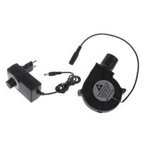 UK/EU Plug Speed-regulating Blower 12V Grill Wood Stove Outdoor Portable 1