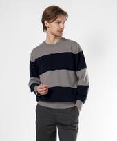 Vibrante Soft Washable Round Knit - Charcoal Stripe Charcoal Stripe/S