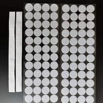 Circular Velcro Dots with Adhesive on Both Sides for Double-sided Sticking Small Patches (White,20mm) balta