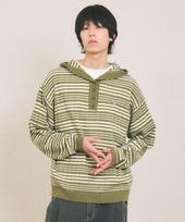 Comoni Nose Button Hood Knit [Khaki] Khaki/S
