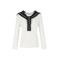 Sup Contrast Tie-Neck Knit (Sy9Lk31) Ivory(22)/Fff
