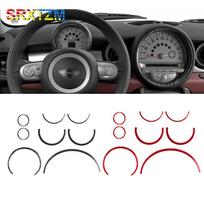Anglies pluošto automobilio centrinio valdymo oro išleidimo angos rėmelio dangtelis Tachometro apdailos lipdukai BMW MINI Cooper R55 R56 R57 2007-2010 B2