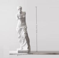 Graikų mitologijos figūrėlė iš dervos, Milo Veneros statula, Afroditės skulptūra, Deivės figūrėlė, arti dekoracija (WHITE,S) balta