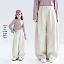 Tutu Xiaoxiang Girls' Casual Wide-Leg Long Pants 120 abrikosas