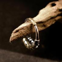 Black Myth Wukong Golden Cudgel Adjustable Open Ring for Men Silver-plated Copper Retro Punk Gothic Edgy Jewelry Monkey King 7-11