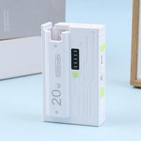 21700 Universalus akumuliatoriaus įkroviklio dėklas Pasidaryk pats Power Bank dėžutė 20W Type-C Greitas įkrovimas Mobiliajam telefonui Neįskaitant akumuliatorių balta