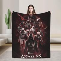 Assassins Creed Shadows Blanket Quality Soft Warm Throw Blanket Winter Boy Girl Couch Chair Sofa Bed Fluffy Bedspread Size: 75*100cm, Weight: 230 GSM