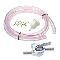 6MM ATV Mini Motocross Dirt Pit Bike Fuel Tank Switch Petcock Valve Gas Petrol Filter Hose Tube Pipe Inline Clamp Clips 70-160cc balta