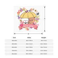 Cute Cartoon Bubu Dudu Flannel Throw Blankets Blanket for Sofa Car Lightweight Thin Bedding Throws Size: 75*100cm, Weight: 230 GSM