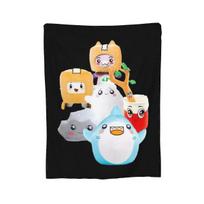 Rocky Lankybox Lanky Box Blankets Soft Warm Flannel Throw Blanket Cover for Bed Living room Picnic Travel Home Sofa Size: 75*100cm, Weight: 230 GSM