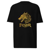 Viking Shirt Norse Fenrir Men T Shirts Cotton Unisex Women Tops S juoda