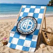 Atletico Belgrano Crest Beach Towel, Quick-drying, Easy to Care for, Suitable for Both Fitness and Beach Vacations,Sports Essential 70cmx140cm(27x55inch)