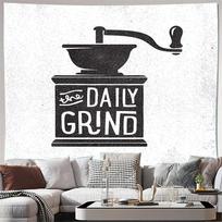 Boho Tapestry Vintage Coffee Grinder Wall Decor Aesthetic Room Hanging Home Decor Art Textile Throw Blanket 100X70CM