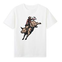 Black Cowboy Bull Riding Rodeo African American Wild Western TShirt S
