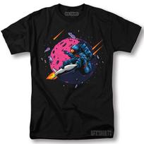 Astronaut Surfing Rocket Shirt Space Galaxy Cool Gift Graphic T-shirt Unisex T-Shirt S įvairiaspalvis
