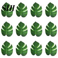 Artificial Leaf 12Pcs/Pack Simulated Wide Application Fabric Green Fake Palm Decor Home Supplies Tropical S