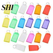 Polypropylene Key Tag 20Pcs Plastic Tags with Label Lightweight Writeable Removable Durable Ring Colorful Organization