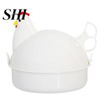Kitchen Supplies Oven Egg Steamer Hen Shaped Reusable High Capacity Microwave Safe Multifunctional Steamed Bowl Cooking Food Grade 4 Eggs Poacher Chick