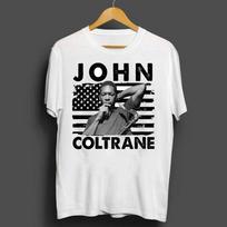 Vtg John Coltrane American Star Heavy Cotton White All Size Unisex Shirt DI078 Unisex T-Shirt S įvairiaspalvis
